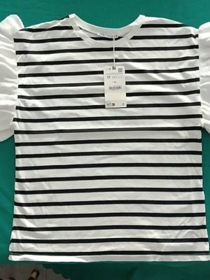 Zara women's summer top Medium new, black and white