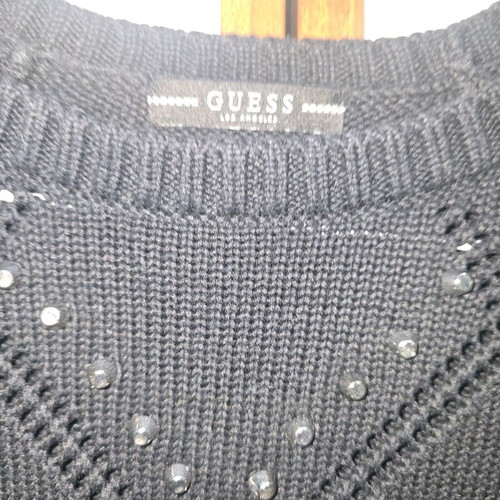 Guess knitted sweater like new, black and silver, size XS