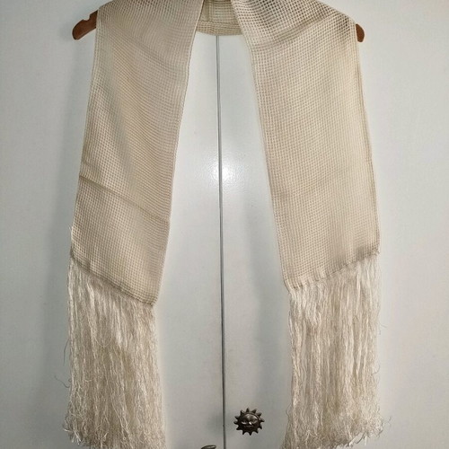 Beige Mesh Scarf Like New