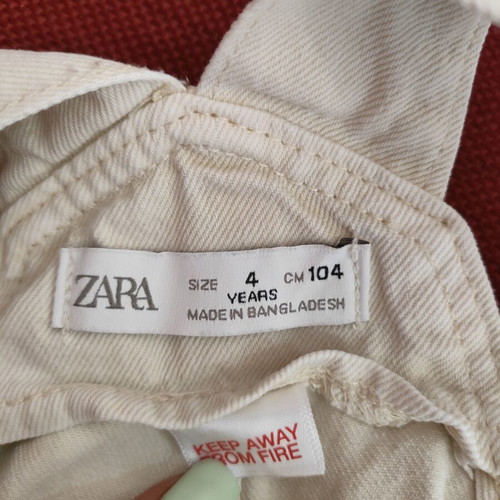 Zara children's dungarees for 4 years old like new, beige