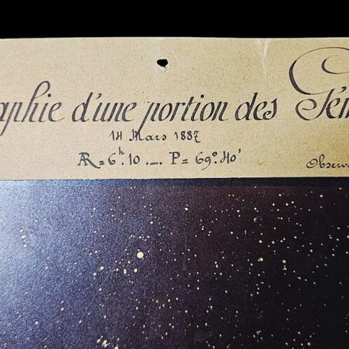 Set of 2 authentic 1887 astrophotographs from Paris Observatory like new