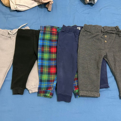 Cotton baby pants 5-pack used, 9-12 months, boy