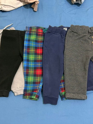Cotton baby pants 5-pack used, 9-12 months, boy
