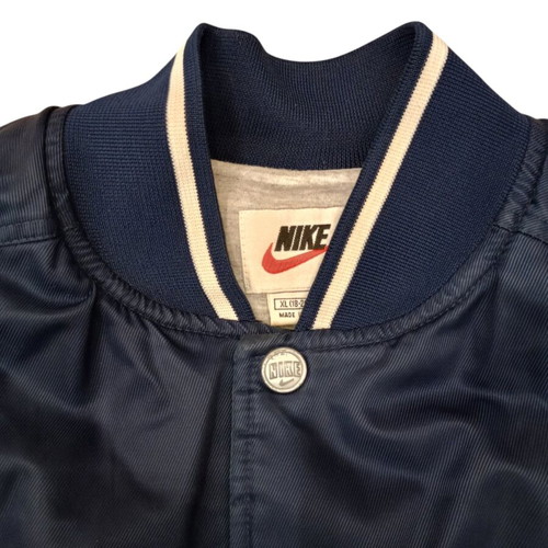 Nike Varsity Bomber Jacket used, navy and gold