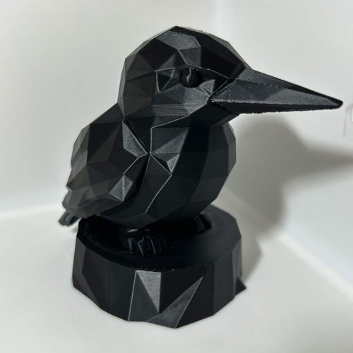 3D Printed Low-Poly Kingfisher Decorative Figure