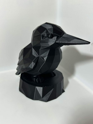 3D Printed Low-Poly Kingfisher Decorative Figure