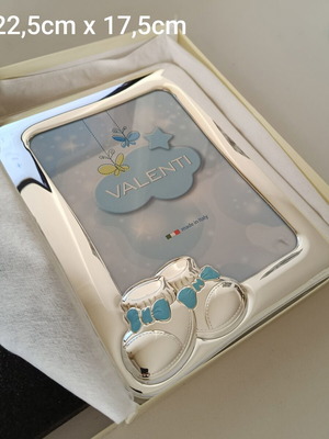 Set of 3 silver photo frames 925°, new, gift for boy