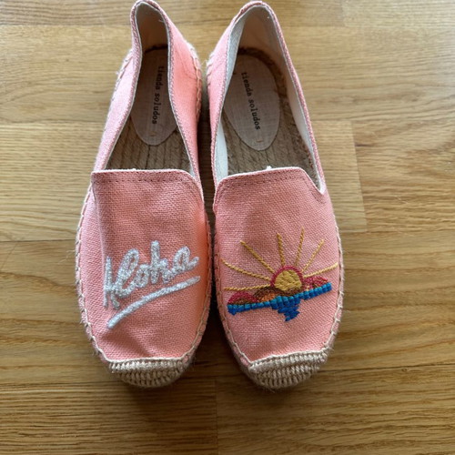 Tienda Soludos espadrilles with aloha embroidery size 37 new orange