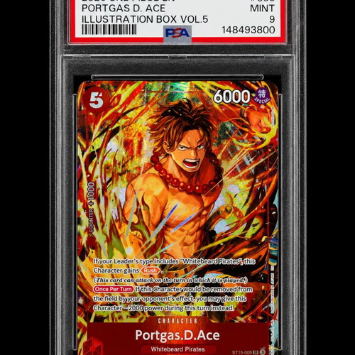Portgas D. Ace #005 One Piece Illustration Box Vol.5 PSA 9 Mint card