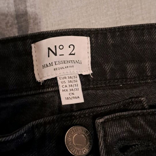 H&M unisex black jeans like new size M