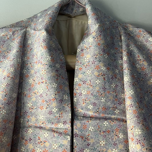 Japanese silk and cotton kimono, 130 cm