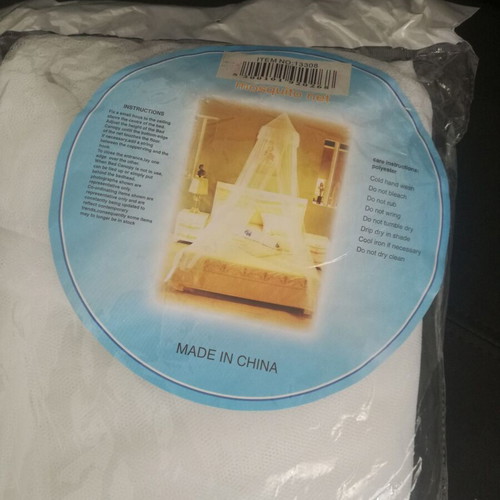 Mosquito net ceiling double bed white 2.5m new