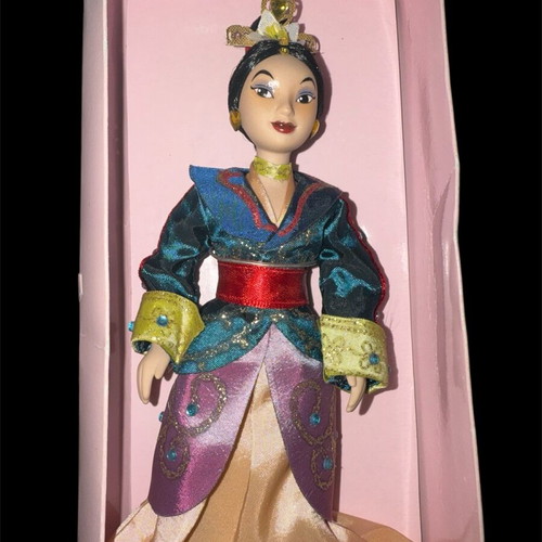 Porcelain doll Mulan used in box