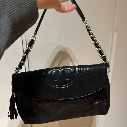Tory Burch Fleming Hobo τσάντα ώμου μαύρη σαν καινούργια