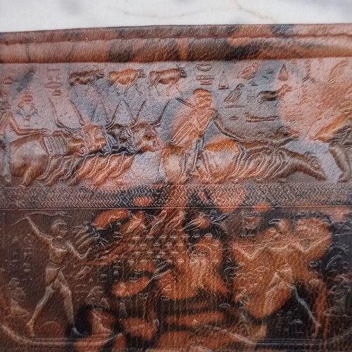 Vintage δερμάτινο πορτοφόλι Omar Effendi από Αίγυπτο, καινούργιο