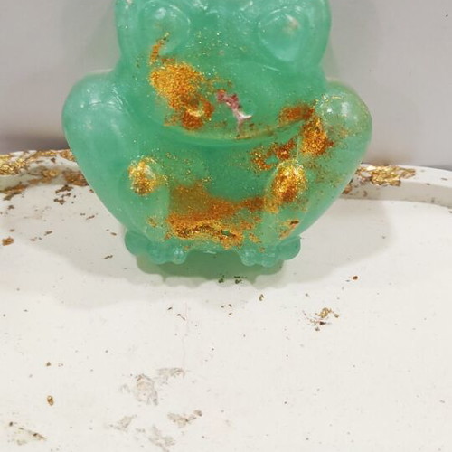 Handmade decorative aromatic frog-shaped soap made to order