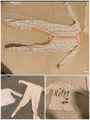 Baby bodysuits and shirts 18-24 months used, with gift shirt