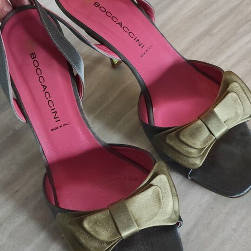 Branded sandals used, size 39.5, blue and green
