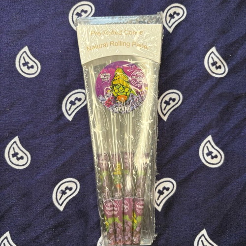 Gorilla Rolling Stars 6 glass pre-cones with grape flavor new