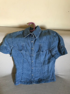 Raxevsky Jean women's shirt blue Small like new
