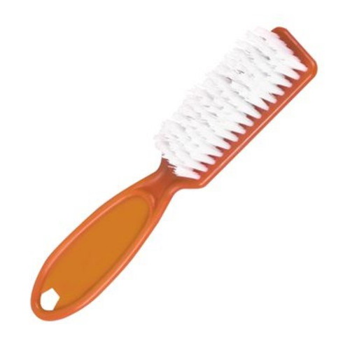 Nail dust cleaning brushes new, pack of 12 with orange handle