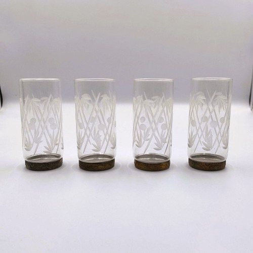 Tsipouro glasses used, set of 4 pieces