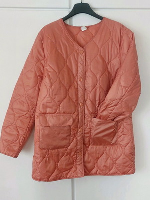 Quilted women's light jacket new, coral, size 42/44