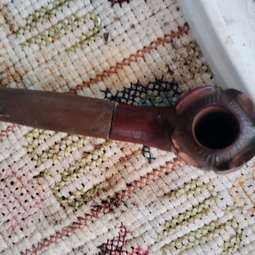 Tobacco pipe made of walnut wood like new, handmade from Southern Italy