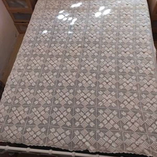 Handmade crocheted blanket used