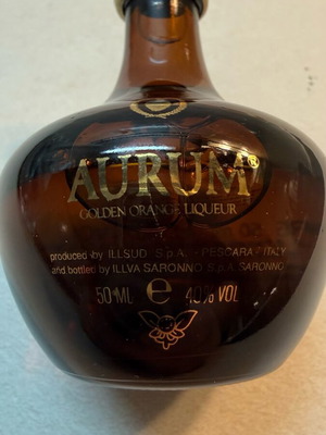 Aurum Golden Orange Liqueur collectible miniature 50ml like new