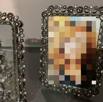 Σετ 2 χειροποίητες διακοσμητικές κορνίζες με σμάλτο και πέρλες