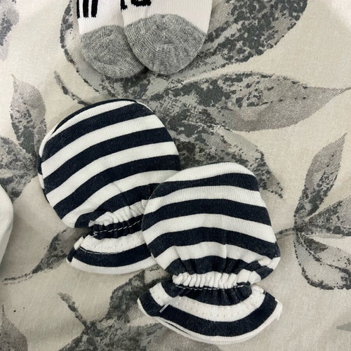 Newborn hat mittens and socks set 100% cotton