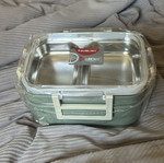 Stainless steel lunch box 1.2L with airtight lid and compartments