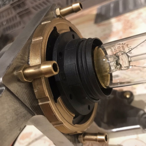 Handmade lamp like new from car spare part