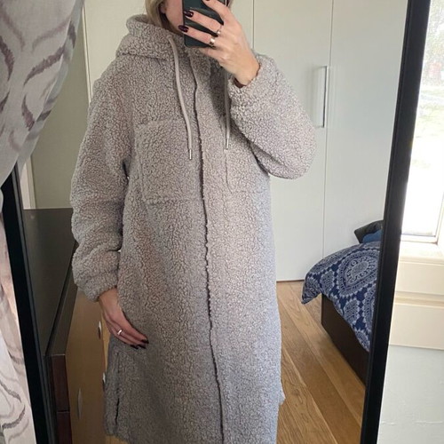 Teddy coat Tom Tailor like new, gray and beige, size S