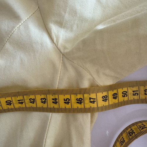 Grama pleated shirt size L used, yellow with balloon sleeves