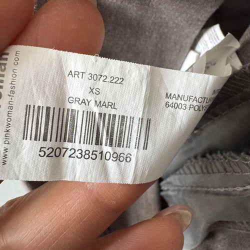 Pink Woman gray pants XS 34 6 like new, thin and cool