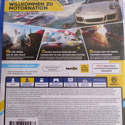 The Crew 2 PS4 like new