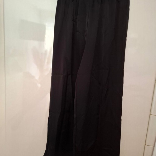 Black satin set Vassia Kostara like new, XL pants and ML shirt