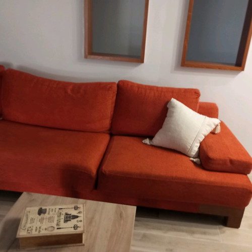 Corner sofa used, 3.10m right, 1.85m left, made in Serres factory