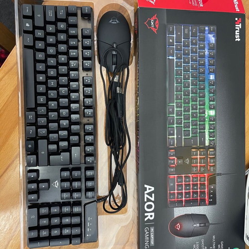 Trust GXT 838 Azor Gaming Keyboard and Mouse Set with RGB lighting like new