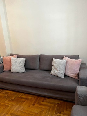 Sofa set 3-seater and 2-seater with storage and removable covers