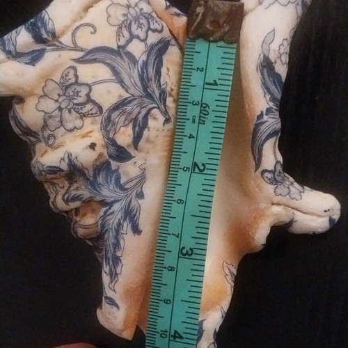 Decoupage shell like new with matte finish on natural shell