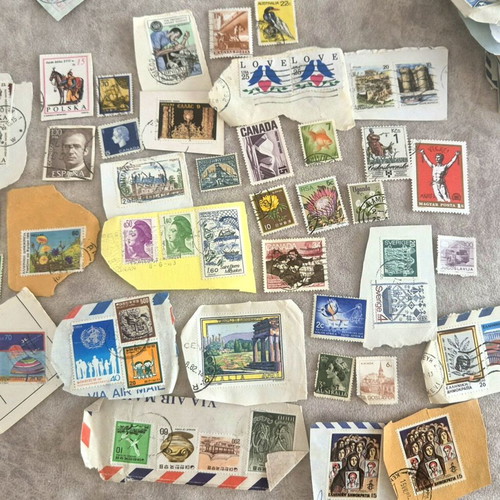 Stamp collection used from around the world