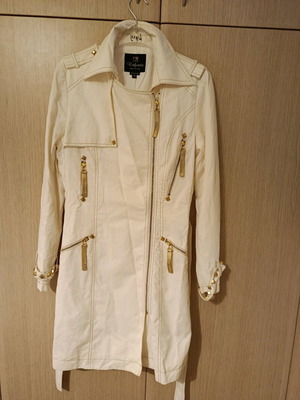 Trench coat and dress set like new, beige, one size by Zig Zag