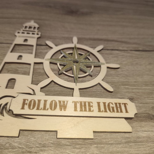 Handmade Wooden Decorative Sign Follow the Light new