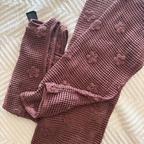 H&M knitted set, brown, beach or everyday wear