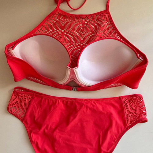 Jolidon Coral Knitted Bikini Set Size S 70B New