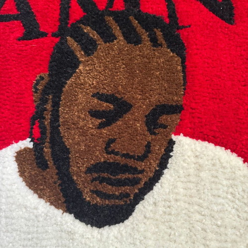 Χειροποίητο χαλί Kendrick Lamar καινούργιο 70x70cm