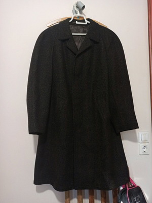 Blico men's wool coat used, size Large, brown